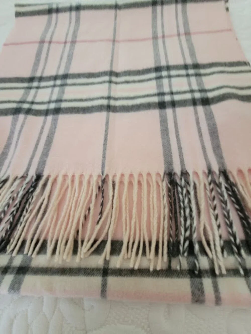 Lord &Taylor Pink & Black Scarf